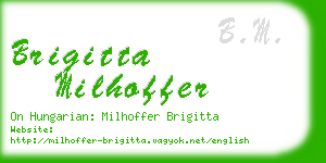 brigitta milhoffer business card